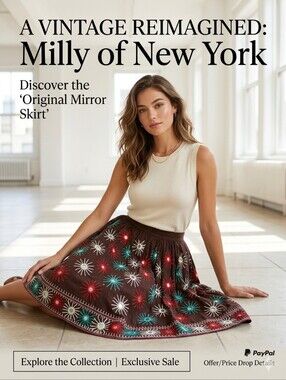 Vintage Original MILLY of NEW YORK Mirror Skirt"